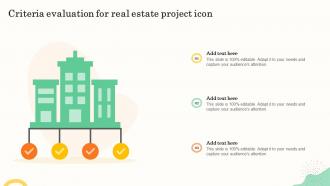 Criteria Evaluation For Real Estate Project Icon