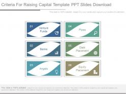 Criteria for raising capital template ppt slides download