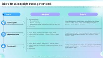 Criteria For Selecting Right Channel Partner Guide To Successful Channel Strategy SS V Informative Appealing