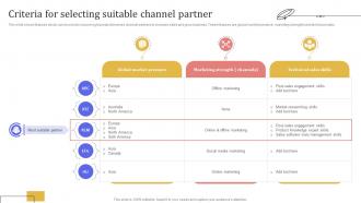 Criteria For Selecting Suitable Channel Partner