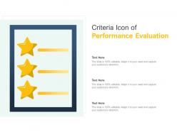 Criteria icon of performance evaluation