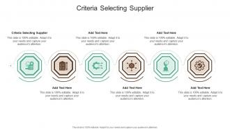 Criteria Selecting Supplier In Powerpoint And Google Slides Cpb