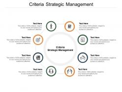 Criteria strategic management ppt powerpoint presentation icon background designs cpb