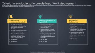 Criteria To Evaluate Software Defined Wan Deployment Managed Wan Services