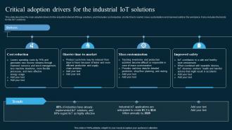 Critical Adoption Drivers For The Industrial IOT Solutions AI In Manufacturing
