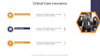 Critical Care Insurance In Powerpoint And Google Slides Cpb