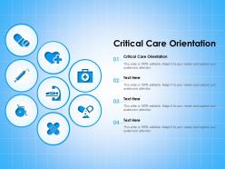 Critical care orientation ppt powerpoint presentation inspiration layouts