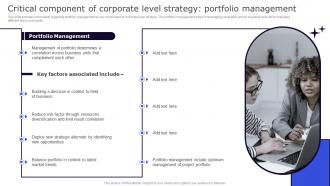 Critical Component Of Corporate Level Strategy Portfolio Winning Corporate Strategy For Boosting Firms