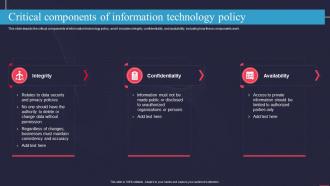 Critical Components Of Information Technology Policy Ppt Slides Infographic Template