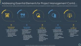 Critical Components Of Project Management IT Addressing Essential Elements
