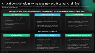 Critical Considerations To Manage New Product Approach To Develop Killer Business Strategy