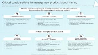Critical Considerations To Manage New Product Business Strategy For Product Related Growth Strategy Ss