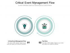 Critical event management flow ppt powerpoint presentation ideas graphics download cpb