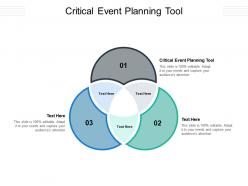Critical event planning tool ppt powerpoint presentation file microsoft cpb