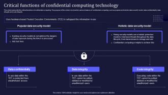 Critical Functions Of Confidential Computing Technology Ppt Slides Example