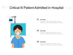 Critical ill patient admitted in hospital