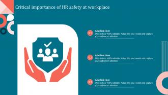 Critical Importance Of HR Safety At Workplace