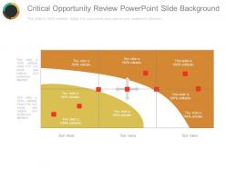 Critical opportunity review powerpoint slide background