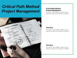 Critical path method project management ppt powerpoint presentation model mockup cpb