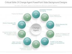 Critical skills of change agent powerpoint slide background designs