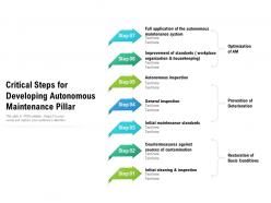 Critical Steps For Developing Autonomous Maintenance Pillar