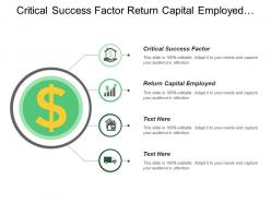 Critical success factor return capital employed premium customer