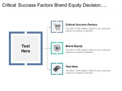 Critical success factors brand equity decision making process cpb