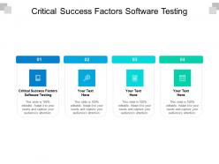 Critical success factors software testing ppt powerpoint presentation gallery aids cpb
