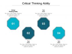 Critical thinking ability ppt powerpoint presentation inspiration graphic images cpb