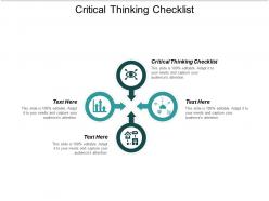 Critical thinking checklist ppt powerpoint presentation model icon cpb