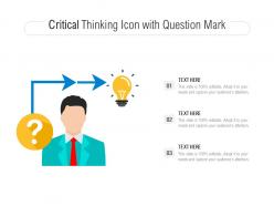 Critical thinking icon with question mark