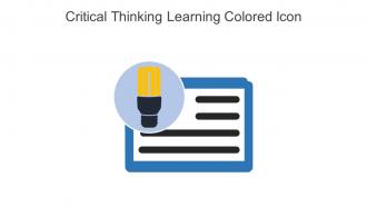 Critical Thinking Learning Colored Icon In Powerpoint Pptx Png And Editable Eps Format