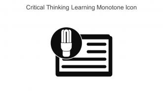 Critical Thinking Learning Monotone Icon In Powerpoint Pptx Png And Editable Eps Format