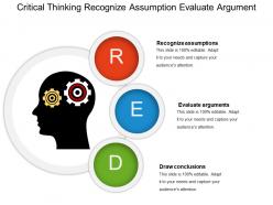 Critical thinking recognize assumption evaluate argument