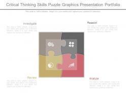 Critical thinking skills puzzle graphics presentation portfolio