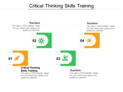 Critical thinking skills training ppt powerpoint presentation model diagrams cpb
