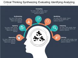 Critical thinking synthesizing evaluating identifying analyzing