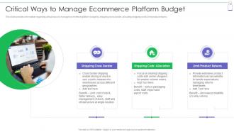 Critical Ways To Manage Ecommerce Retail Commerce Platform Advertising