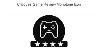 Critiques Game Review Monotone Icon In Powerpoint Pptx Png And Editable Eps Format