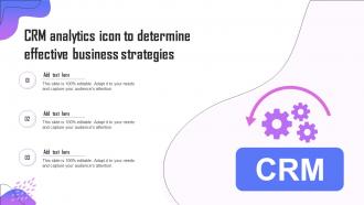 CRM Analytics Icon To Determine Effective Business Strategies