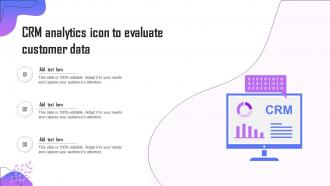 CRM Analytics Icon To Evaluate Customer Data