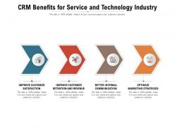 Crm benefits for service and technology industry