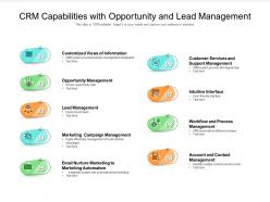 Crm capabilities with opportunity and lead management