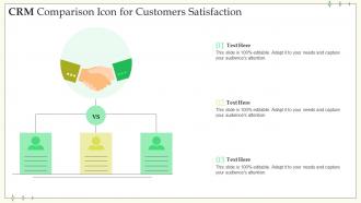 CRM Comparison Icon For Customers Satisfaction