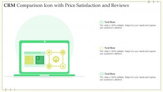 CRM Comparison Icon With Price Satisfaction And Reviews