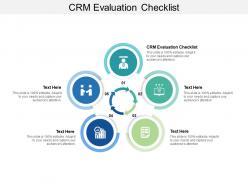 Crm evaluation checklist ppt powerpoint presentation visual aids deck cpb