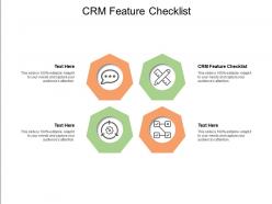 Crm feature checklist ppt powerpoint presentation file diagrams cpb