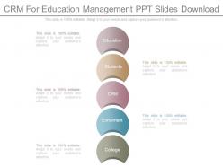 Crm for education management ppt slides download