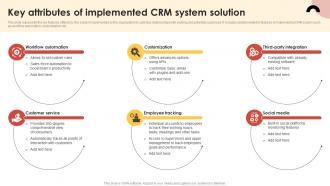 CRM Guide To Optimize Key Attributes Of Implemented CRM System Solution MKT SS V