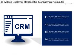 Crm icon customer relationship management computer
